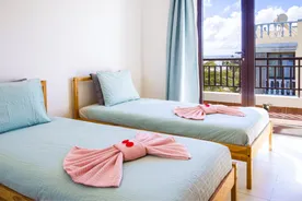 Twin beds bedroom